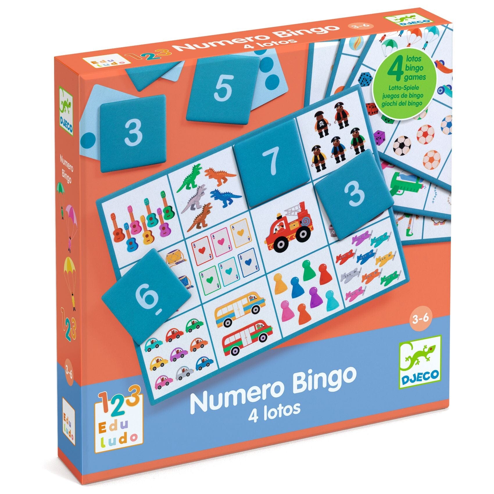 eduludo Numero Bingo 4 lotos - DJECO