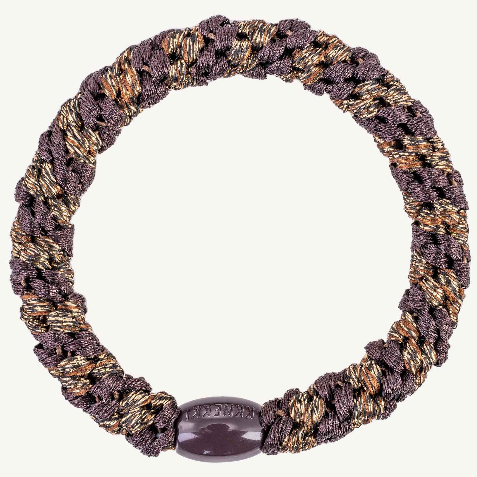 Élastique Brown-Coffe glitter stripe - KKNEKKI 5640 7072684056409