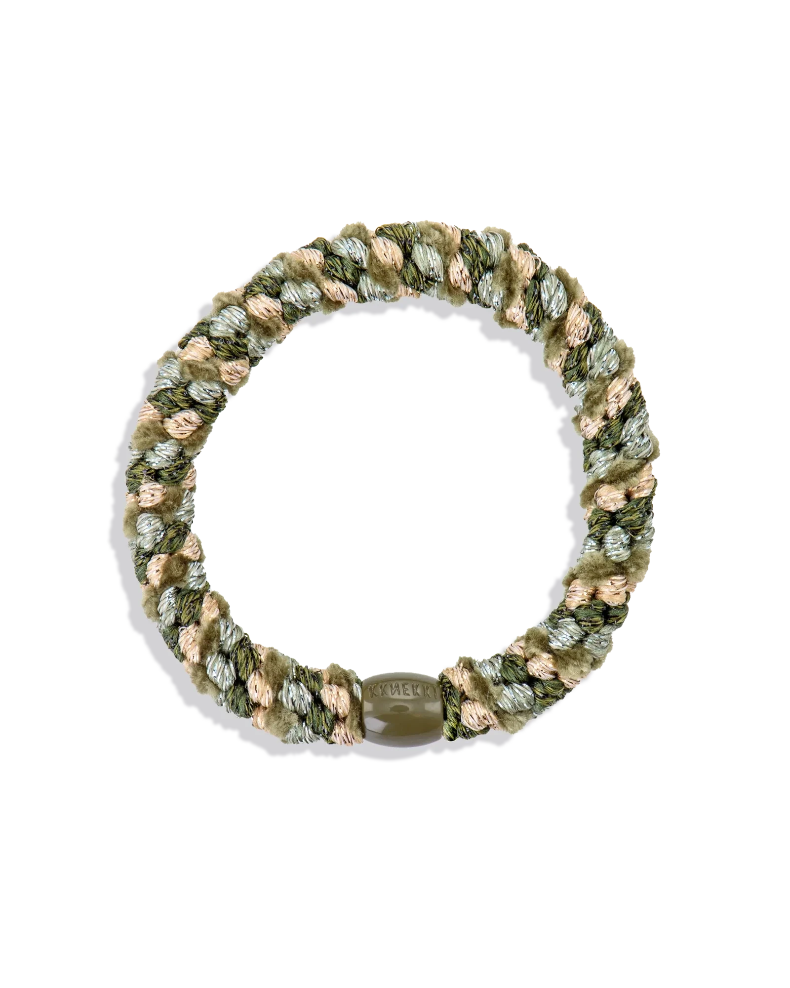 Élastique cheveux KKNEKKI Mix Green Beige Glitter