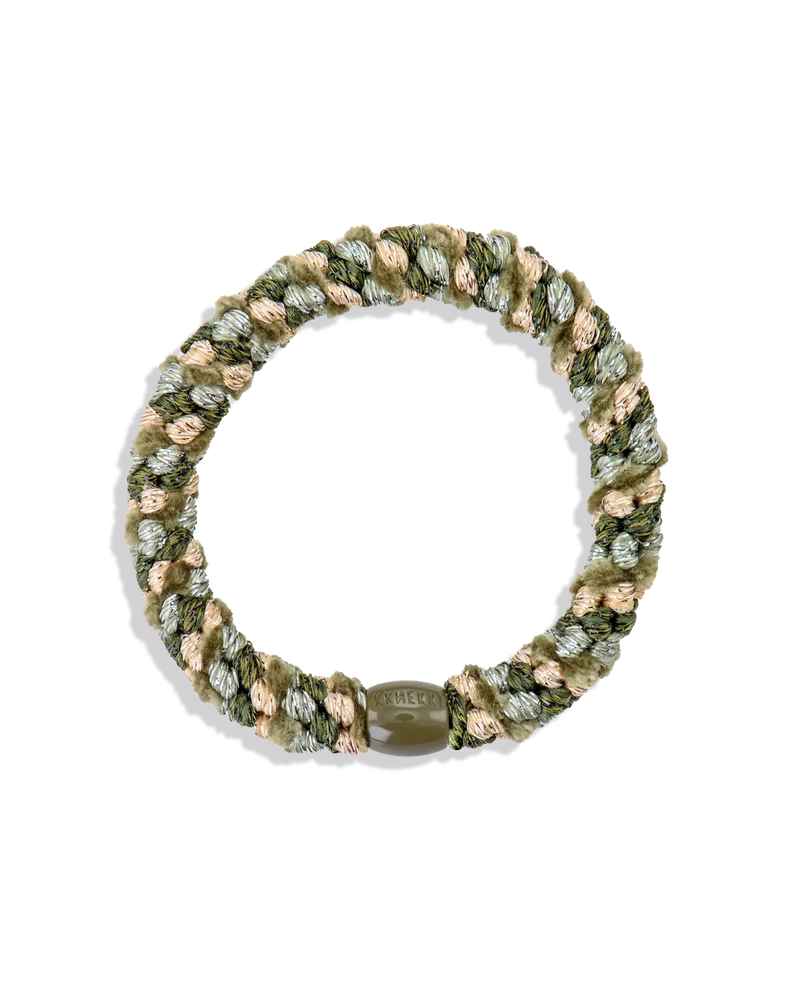 Élastique cheveux KKNEKKI Mix Green Beige Glitter