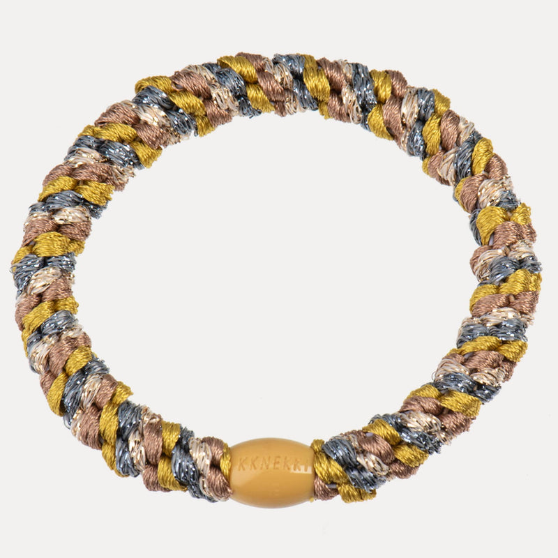 Élastique cheveux KKNEKKI Mix Green gold-Nougat glitter 