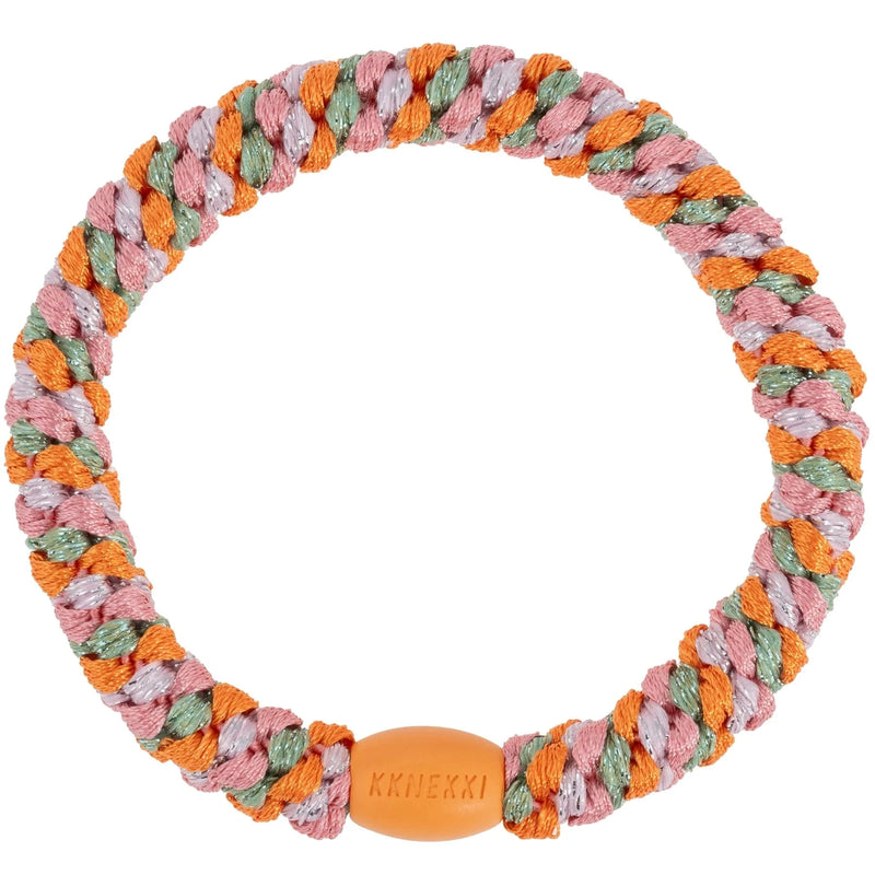 Élastique cheveux KKNEKKI Mix Orange Pistacio Glitter 