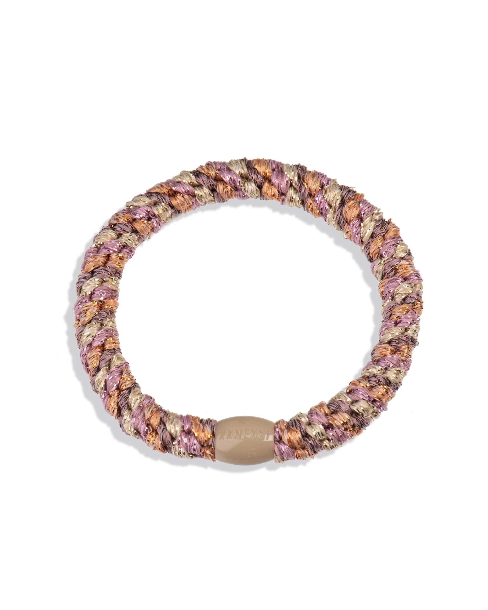 Élastique cheveux KKNEKKI Mix Peach-Pink Glitter