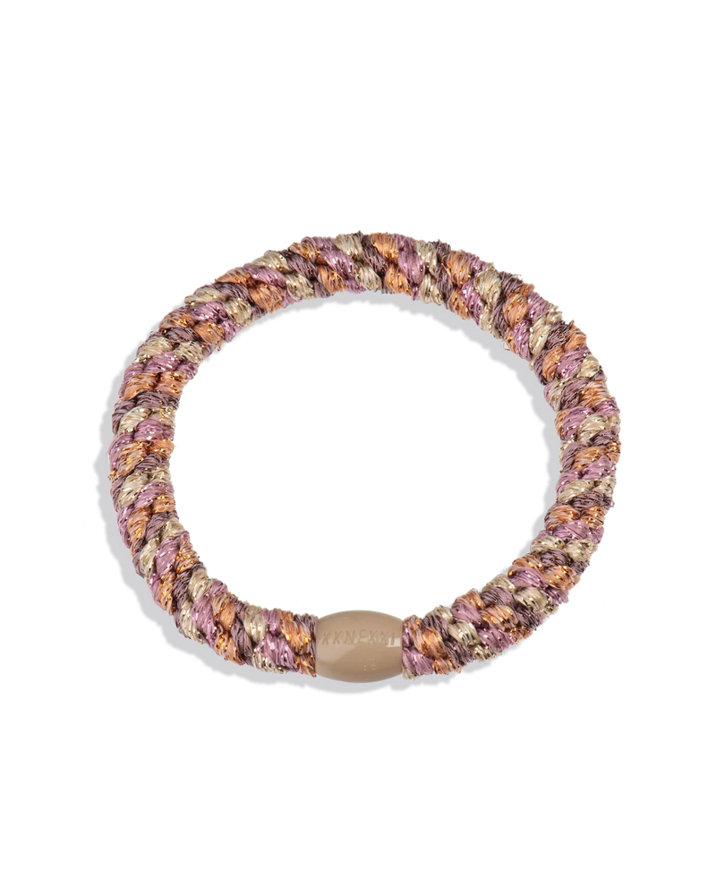 Élastique cheveux KKNEKKI Mix Peach-Pink Glitter