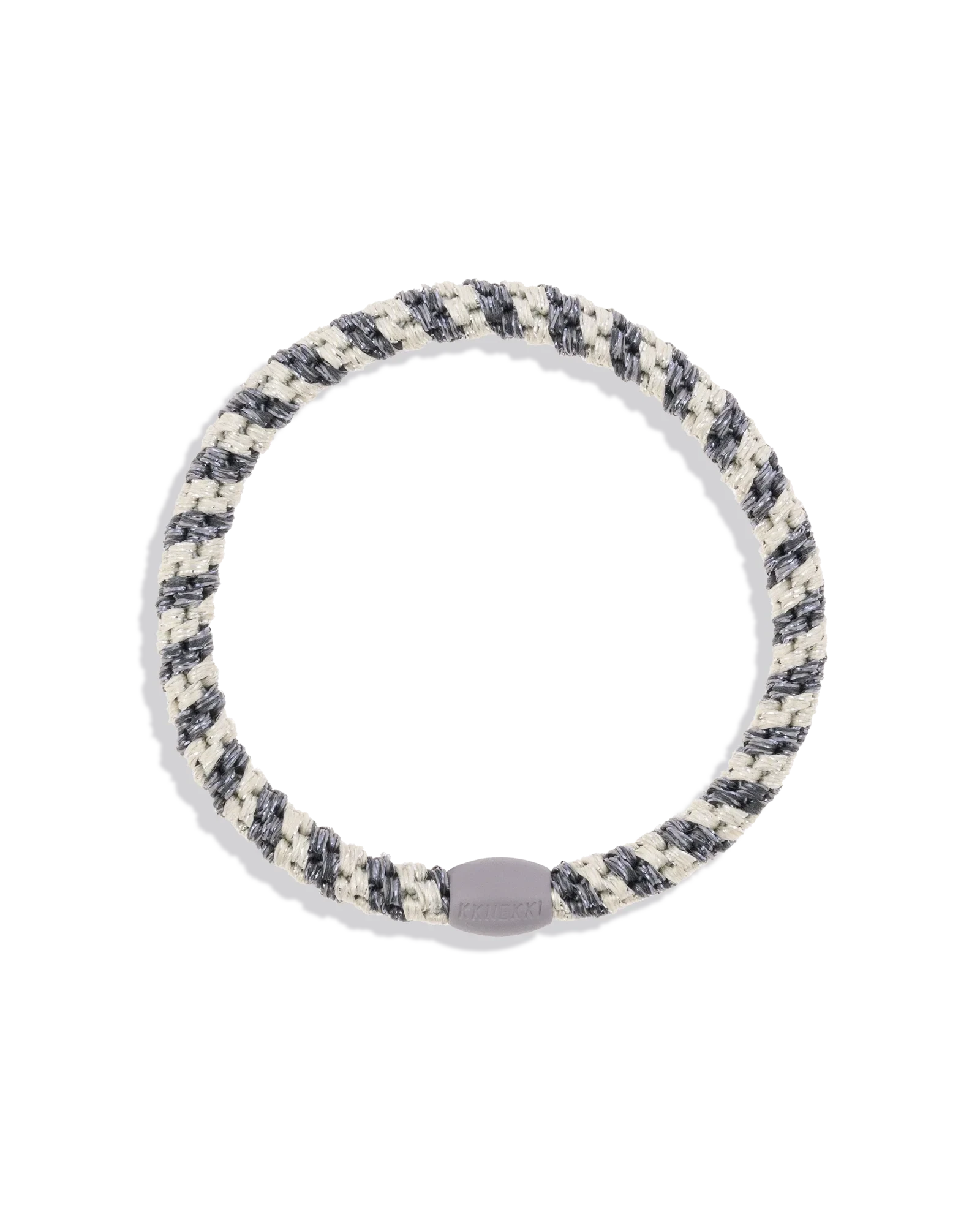 Élastique cheveux KKNEKKI Slim Silver Grey Stripe
