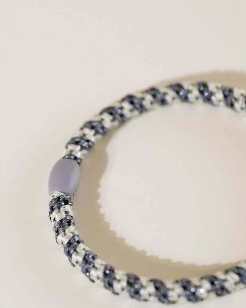 Élastique cheveux KKNEKKI Slim Silver Grey Stripe