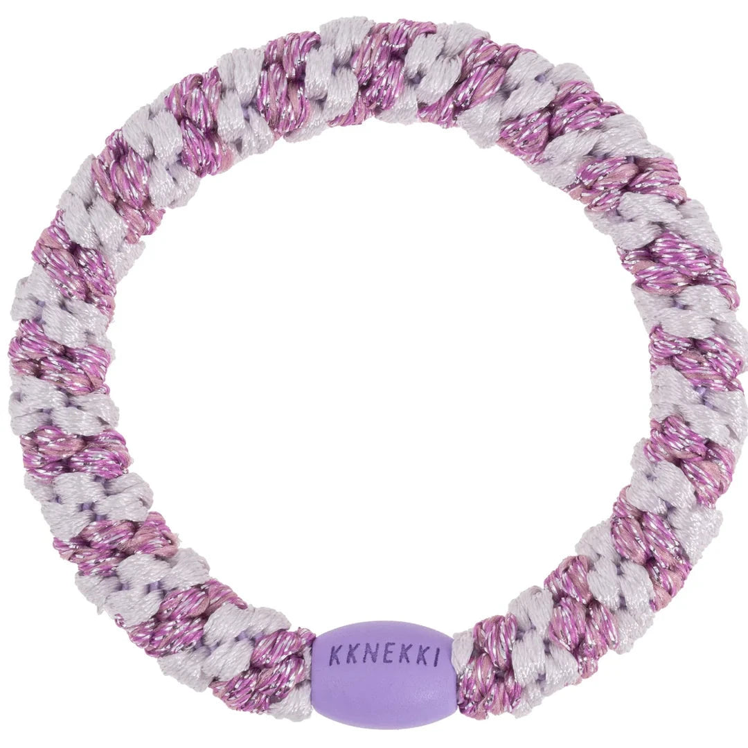 Élastique lavender pink glitter stripe KKNEKKI 5765 