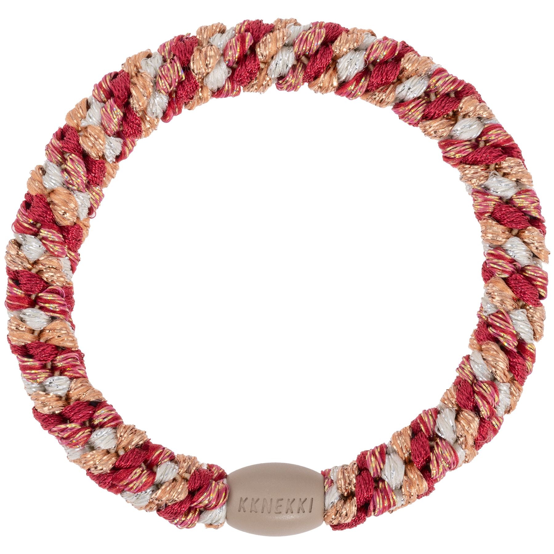 Élastique mix raspberry ivory glitter - KKNEKKI 5683 7072684056836