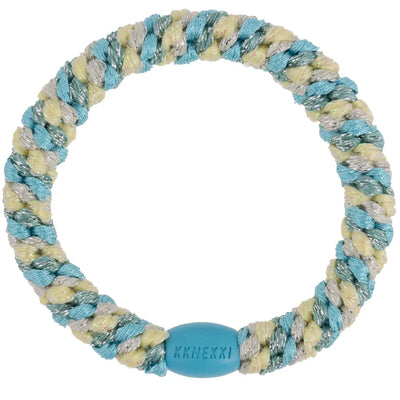 Élastique mix turquoise yellow glitter KKNEKKI 5760