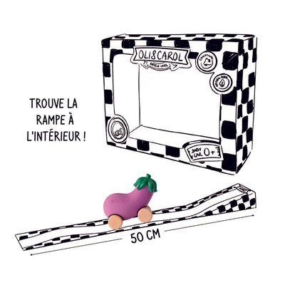 Emma la voiture aubergine - Oli&Carol L-EGGPLANT-CAR 8437021201871
