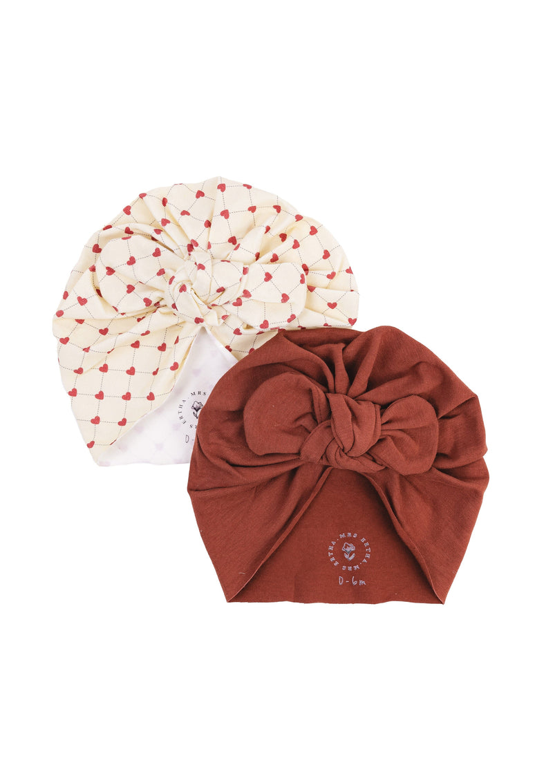 ensemble 2 turbans bébé Lovely Roots - Mrs. Ertha 1372 0-6 roots 0658606268302
