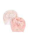ensemble 2 turbans bébé organic squares - Mrs. Ertha 1372 organic squares 0-6 0658606268364
