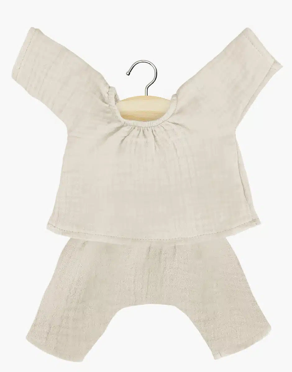 Ensemble Jana en gaze de coton beige - MINIKANE CG.16.936 3701548449487