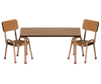 Ensemble table et chaises souris rose dark powder - MAILEG 11-5000-00