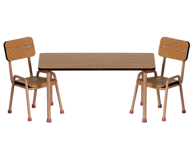 Ensemble table et chaises souris rose dark powder - MAILEG 11-5000-00