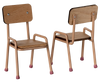 Ensemble table et chaises souris rose dark powder - MAILEG 11-5000-00