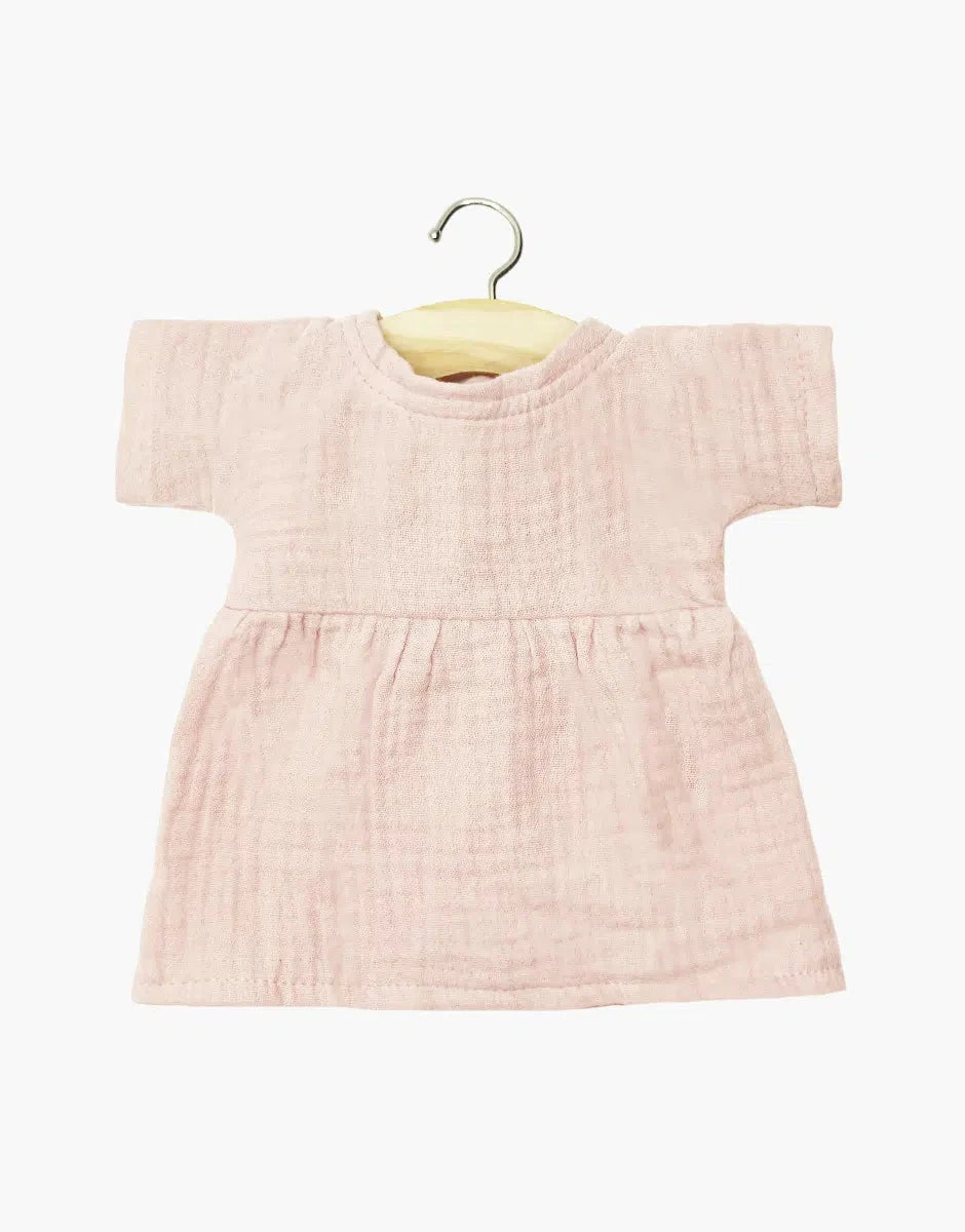 Faustine à manches courtes en gaze de coton blanc - minikane CG.17.135 3701548453910