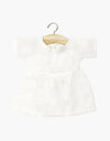 Faustine à manches courtes en gaze de coton blanc - minikane CG.17.137 3701548453934