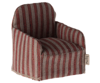 Fauteuil rayé rouge souris - MAILEG 11-4413-01 5707304140450