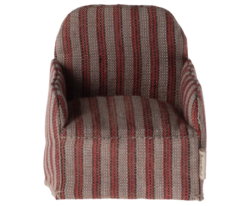 Fauteuil rayé rouge souris - MAILEG 11-4413-01 5707304140450