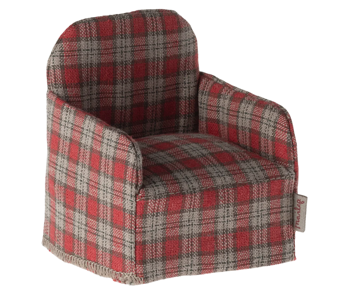 Fauteuil vichy rouge souris - MAILEG 11-4413-03 5707304140474