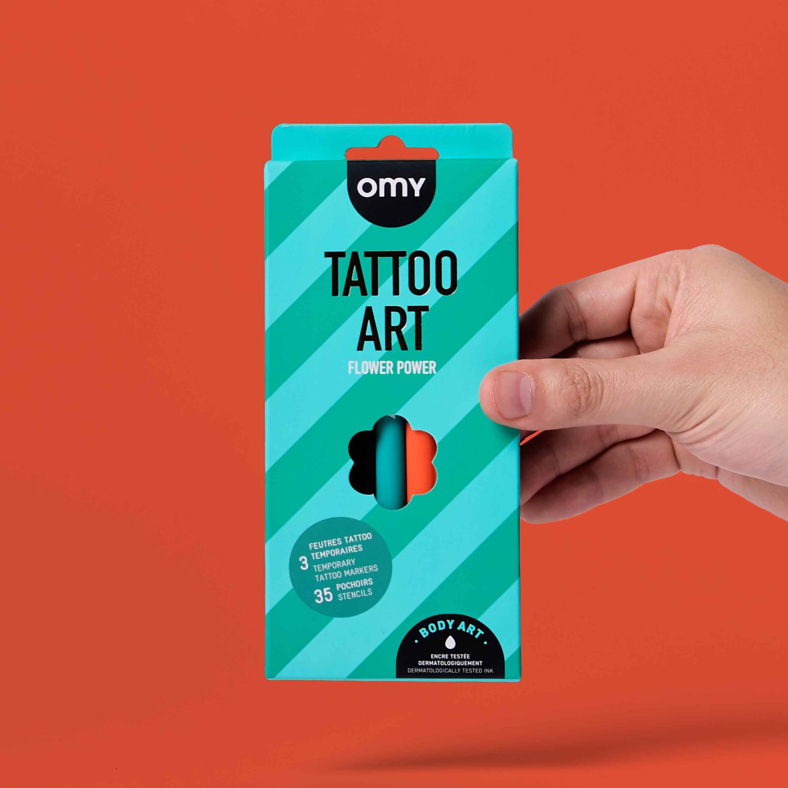 Feutres pour tatouages éphémères Tattoo Art Flower Power – Omy
