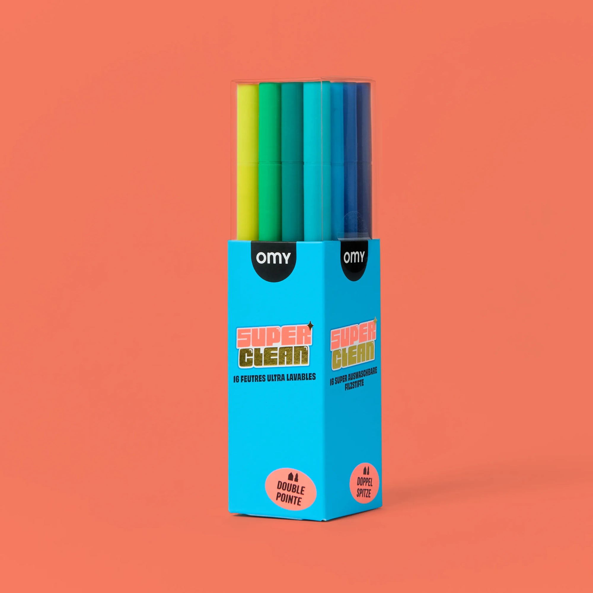 Feutres ultra-lavables Super Clean 16 couleurs d’Omy