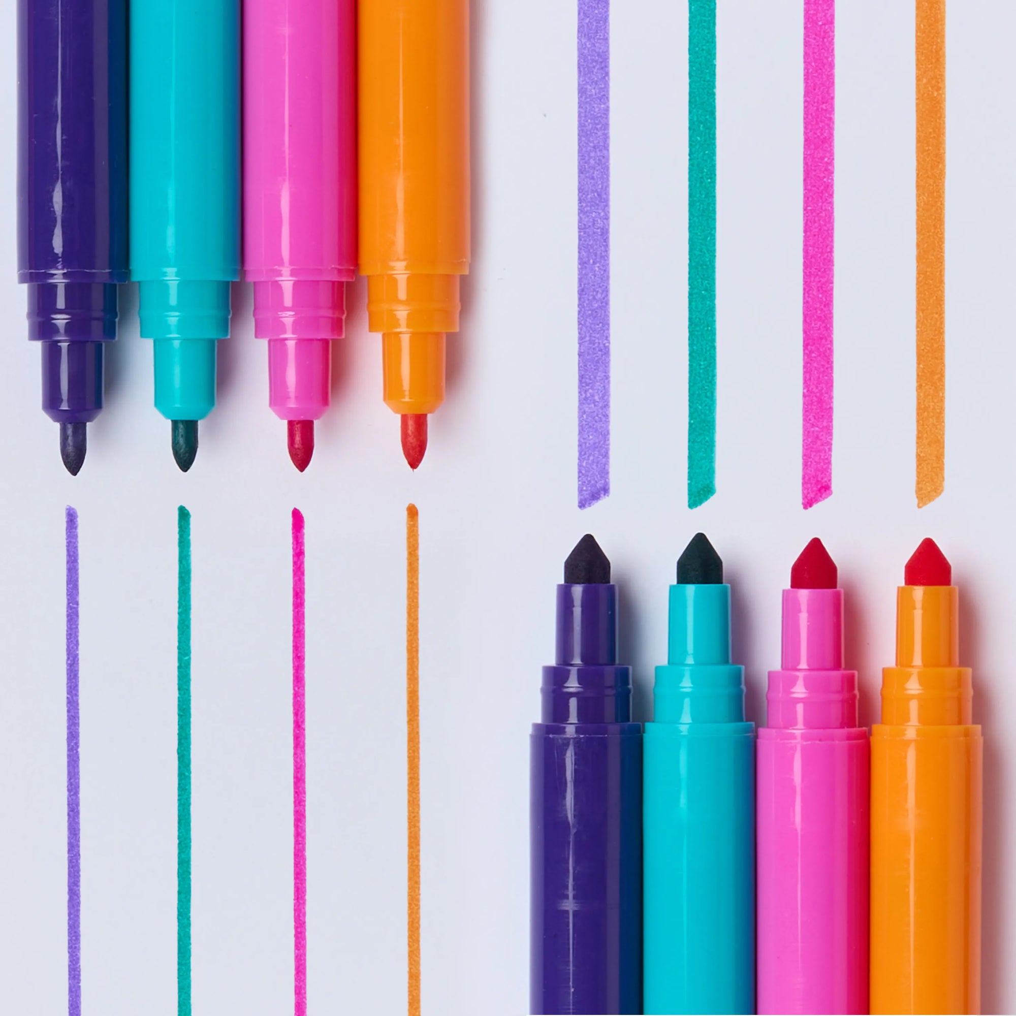 Feutres ultra-lavables Super Clean 16 couleurs d’Omy – détail des doubles pointes