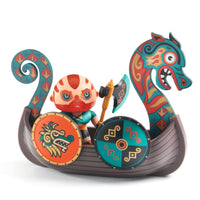 figurine arty toys BARBARIOUS Drak & Drakkar - DJECO DJ06849 3070900068490