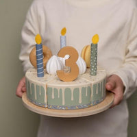 Gâteau d’anniversaire en bois bleu 26 pièces de Little Dutch – vue 2