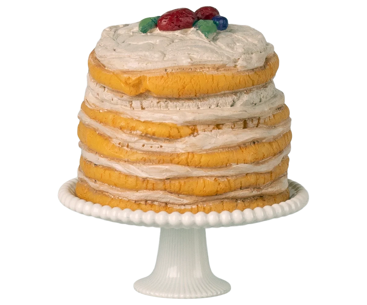 Gâteau de fête avec présentoir Souris Blanc cassé - MAILEG