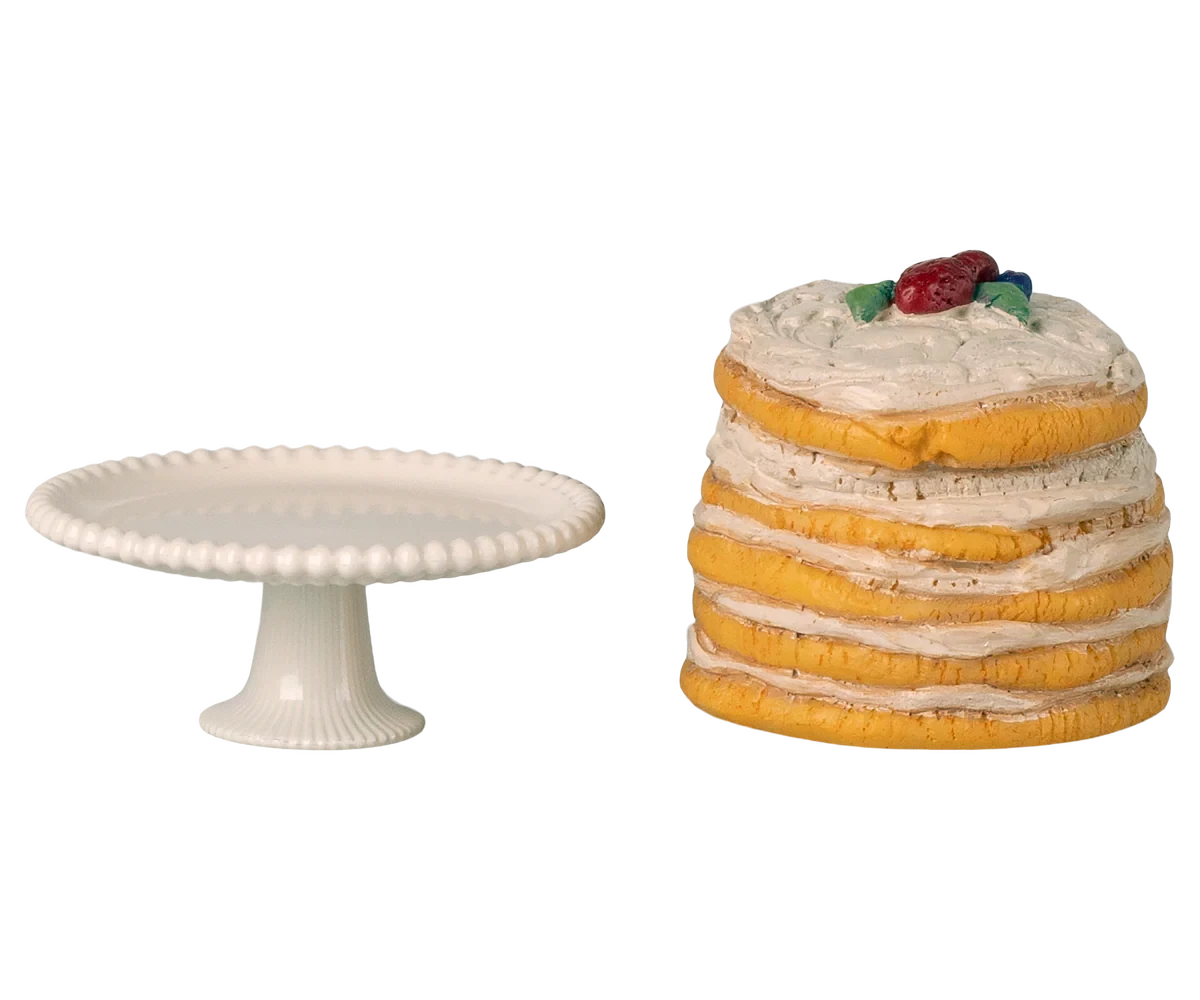 Gâteau de fête avec présentoir Souris Blanc cassé - MAILEG