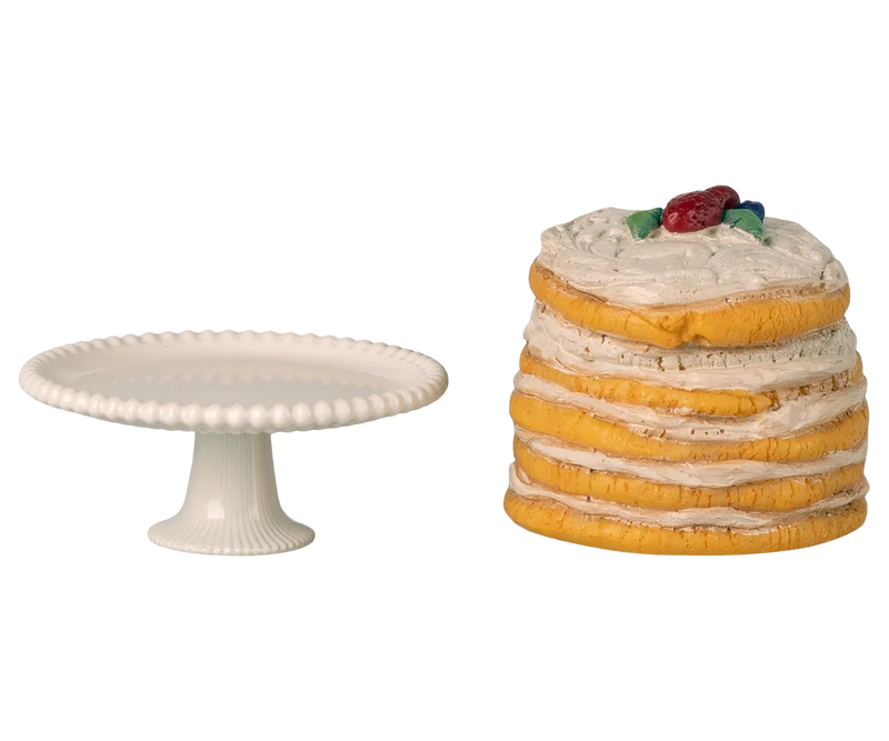 Gâteau de fête avec présentoir Souris Blanc cassé - MAILEG 