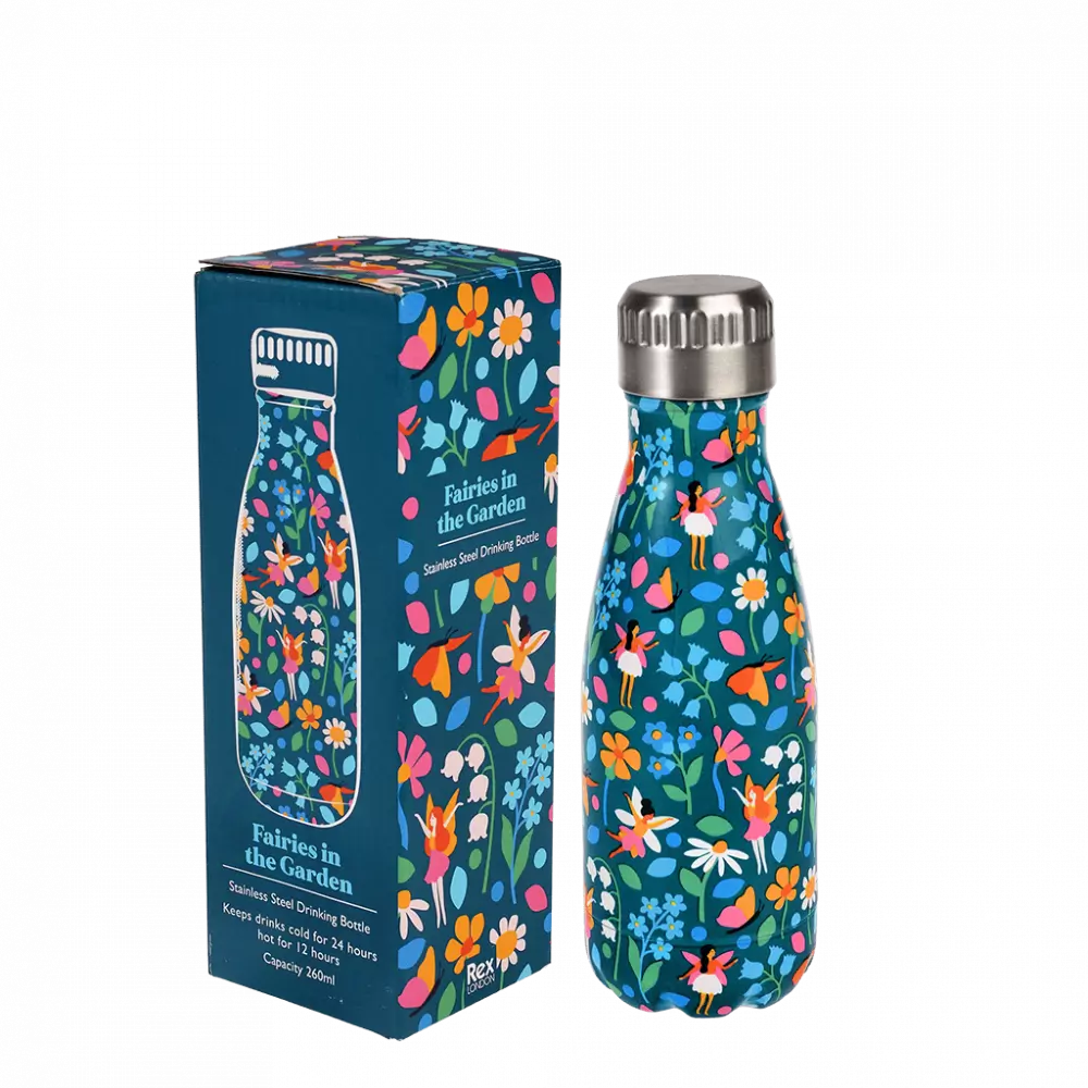 Gourde en acier inoxydable 260ml Fairies in the Garden- REX London 29568 5027455438269