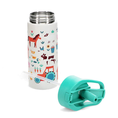 Gourde en acier inoxydable 500ml farmyard - REX London 30965 5027455452258