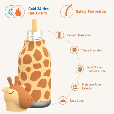 Gourde isotherme Girafe Bestie Bottle - ASOBU SBV44 GIRAFFE SPOTS 842591056116