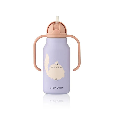 Gourde Kimmie 250 ml Cat / Warm lilac- LIEWOOD