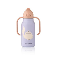 Gourde Kimmie 250 ml Cat / Warm lilac- LIEWOOD