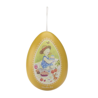 grand Œuf en métal jaune Moulin Roty La Grande Famille