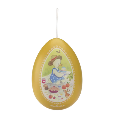 grand Œuf en métal jaune Moulin Roty La Grande Famille