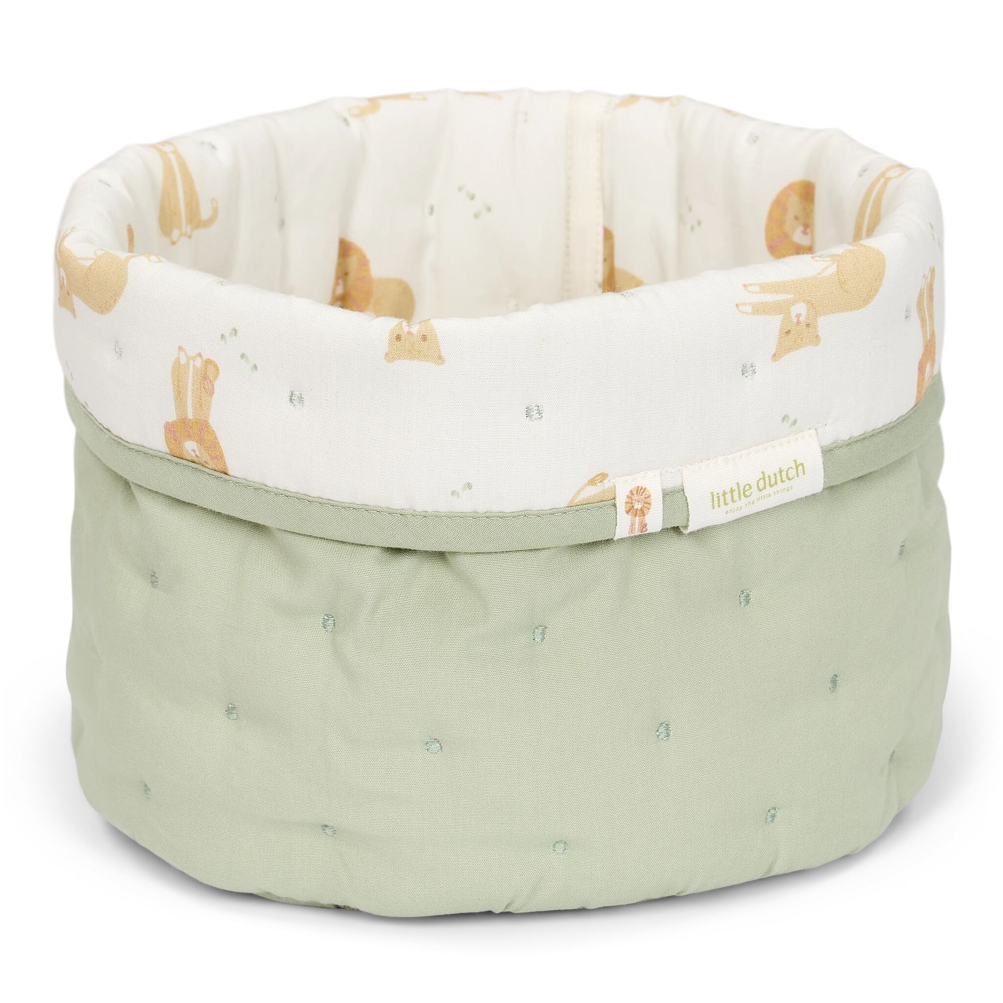 Grand panier de rangement réversible Safari Lion vert de Little Dutch – vue 2