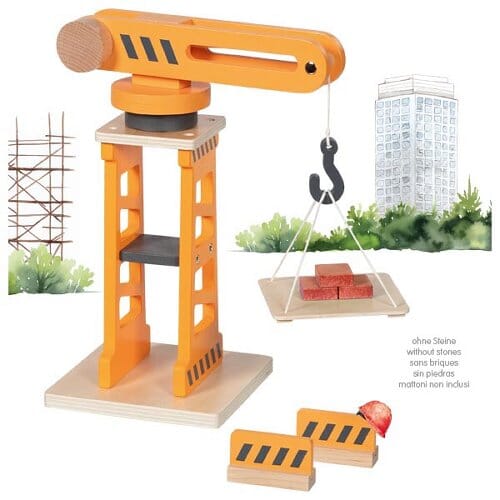 Grue pivotante en bois goki avec barrières de sécurité