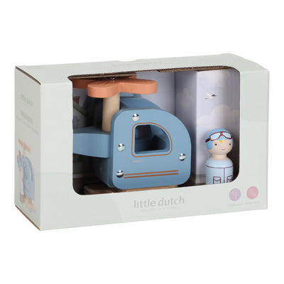 helicoptère en bois avec figurine - LITTLE DUTCH LD2552 8713291225527