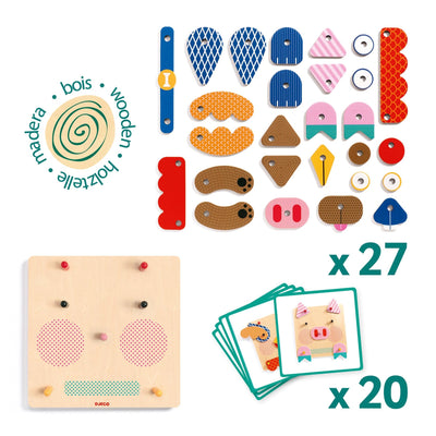 jeu d'assemblage creafaces - Djeco DJ01676 3070900016767