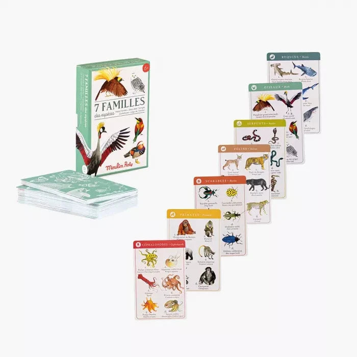 Jeu de 7 familles des espèces Tout autour du monde - Moulin Roty 719362 3575677193623