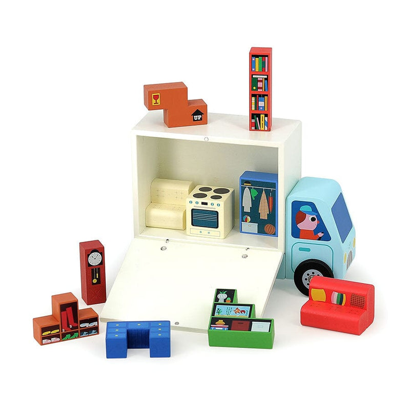 Jeu de logique en bois le déménagement Ingela P Arrhenius - VILAC 7635 3048700076359