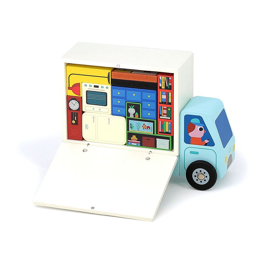 Jeu de logique en bois le déménagement Ingela P Arrhenius - VILAC 7635 3048700076359