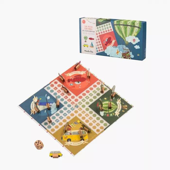 Jeu de petits chevaux l'explorateur - Moulin Roty 712422 3575677124221
