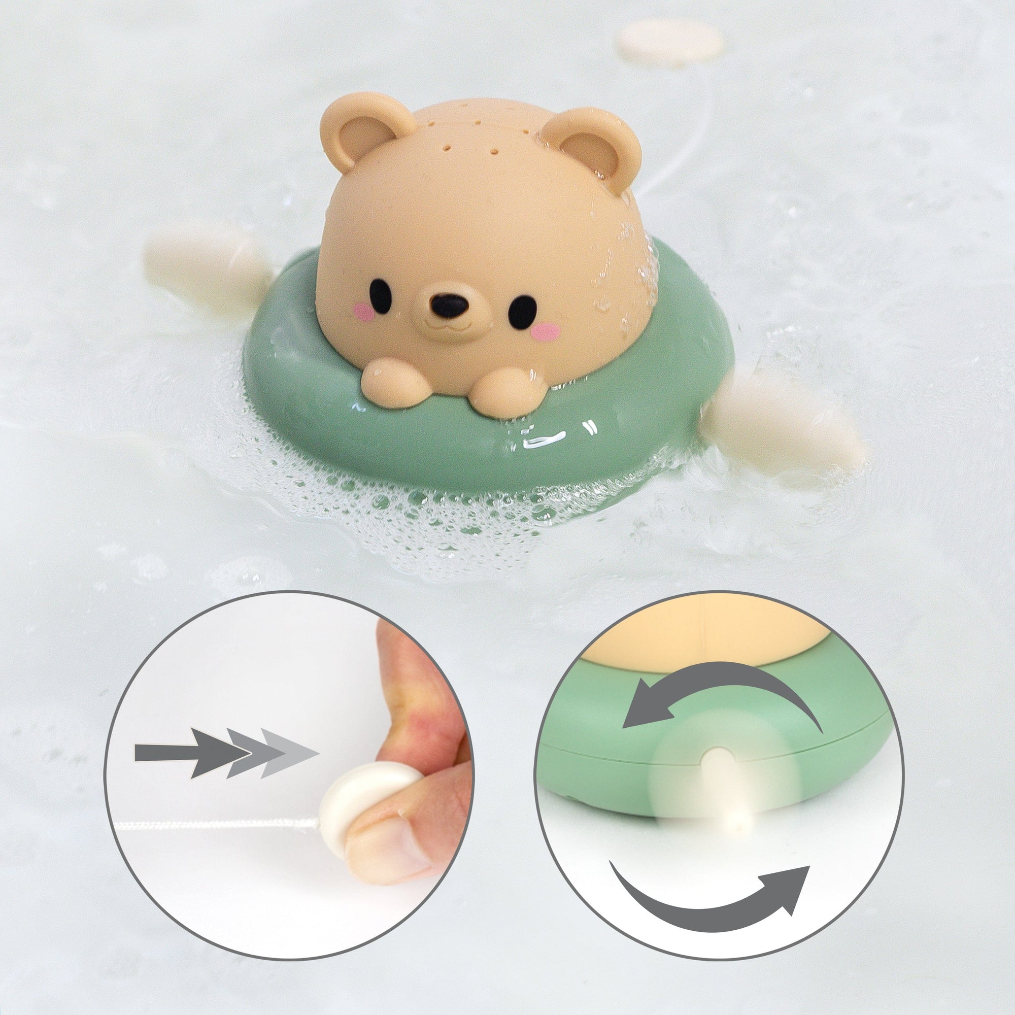 Jouet de bain bateau à pagaies ours de Tiger Tribe – vue 3