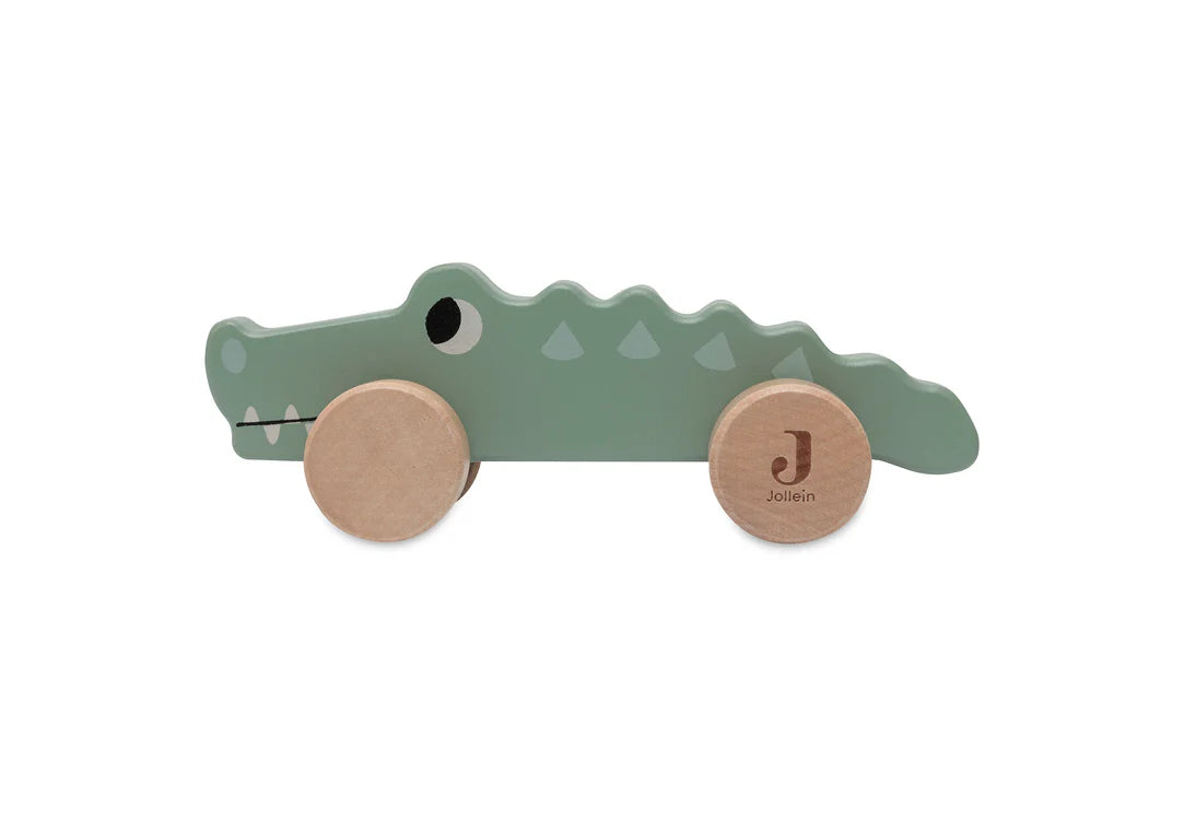 Jouet en bois à roulettes Jungle Jambo Crocodile - JOLLEIN 112-001-67090 8717329388635